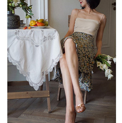 Vintage skirt dripping with flower drops