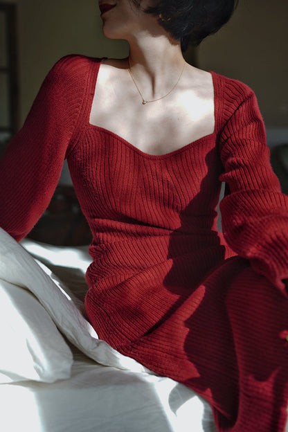 Crimson Lady Knit Dress