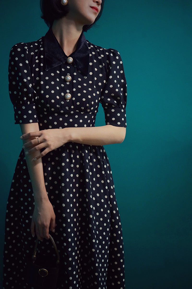 retro polka dot dress