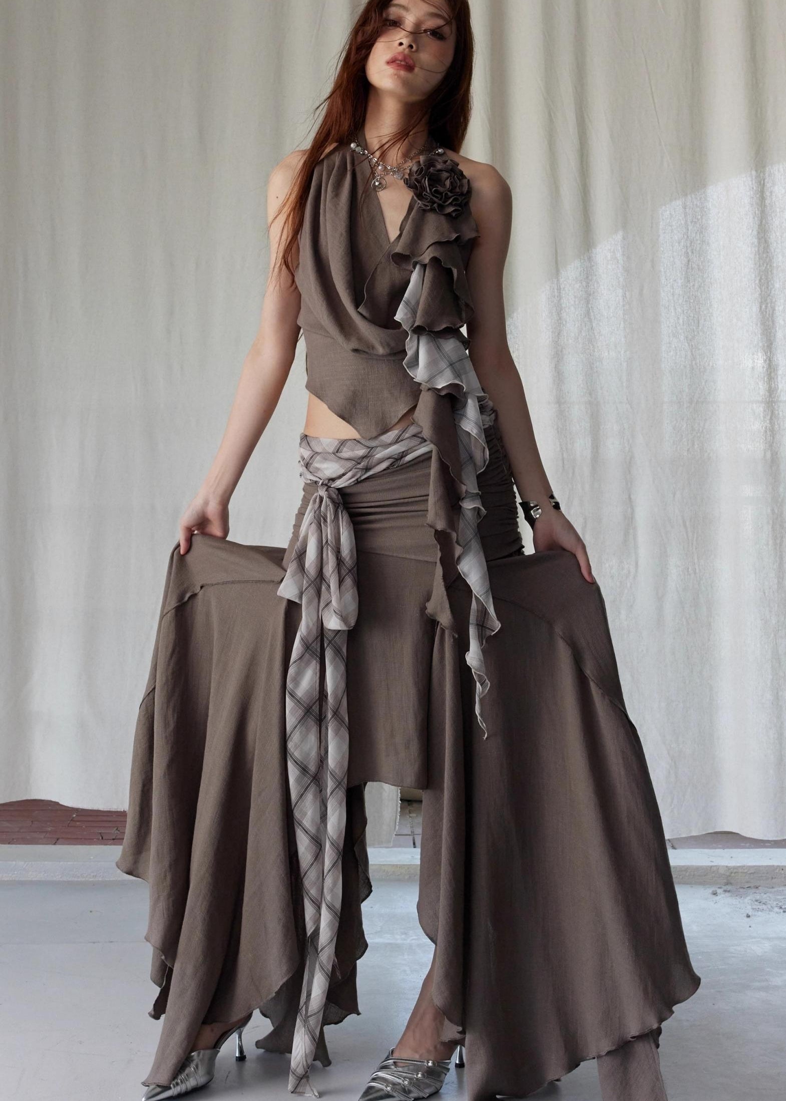 Asymmetrical Swing Vest & Skirt Set-Up