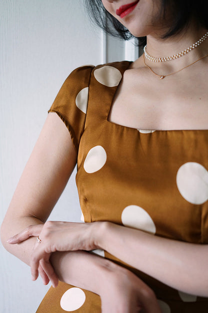 Duchess polka dot vintage blouse