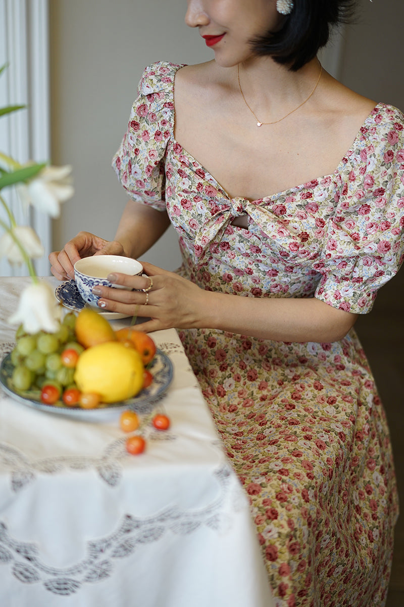 Flower field vintage dress