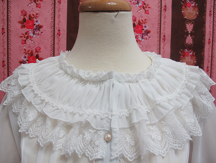 Yilia - Retro Princess Long Sleeve Lolita Blouse