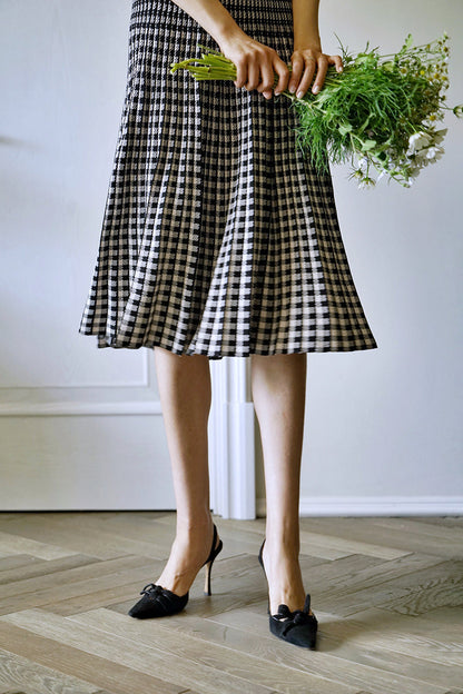 retro plaid skirt