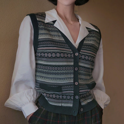 nordic knit vest