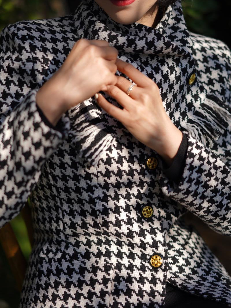 houndstooth tweed jacket