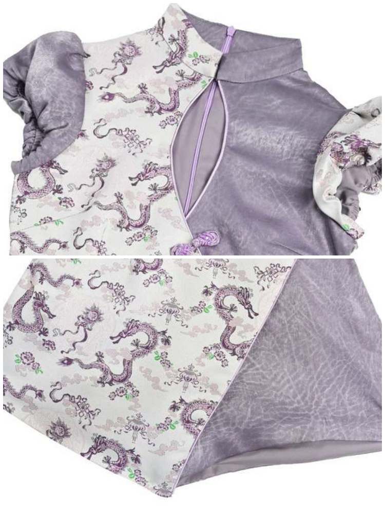 Dragon Pattern Chinese Dress & Ribbon Flower Girdle【s0000009041】