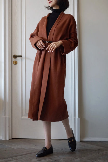 Western lady's classical long coat