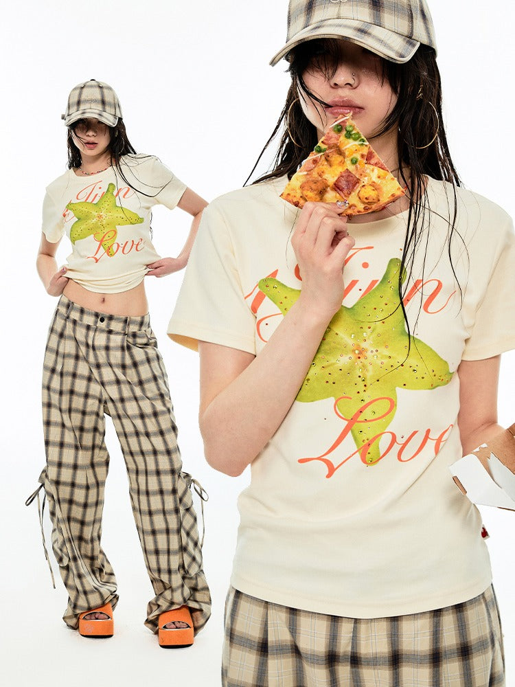 Summer Fruit Printed Loose T-Shirt【s0000009137】