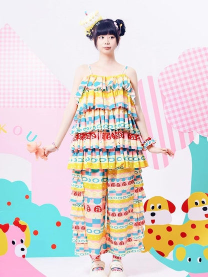 Original print cute cake pants【s0000002886】