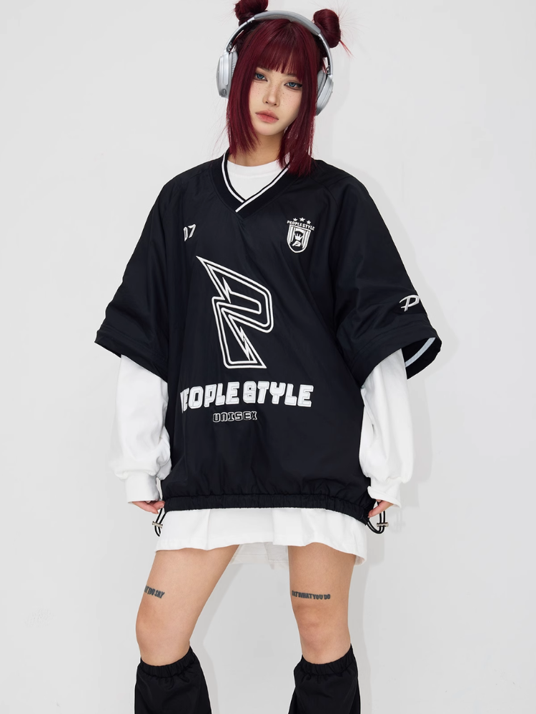 V-neck Detachable Long-sleeved Sports Pullover【s0000004181】