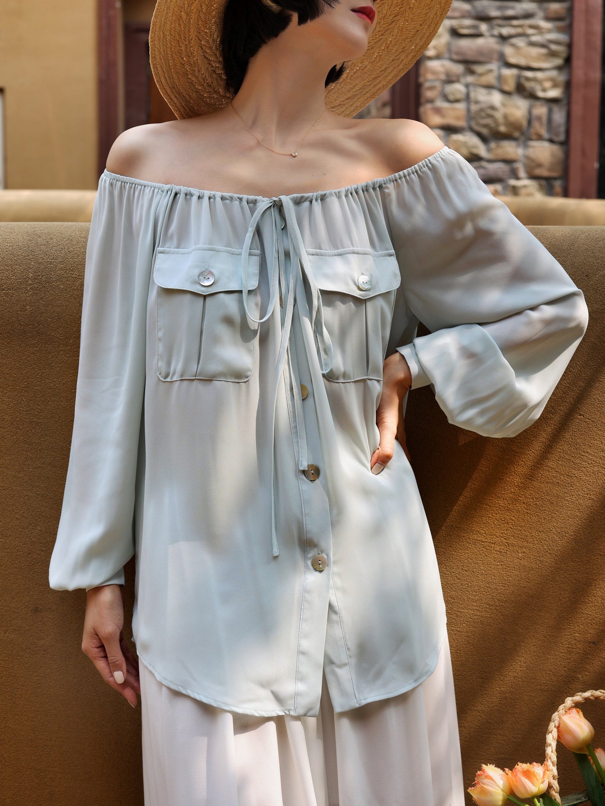 Celadon Lady Vintage Blouse