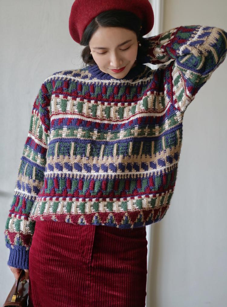 Nordic Retro Fair Isle Knit