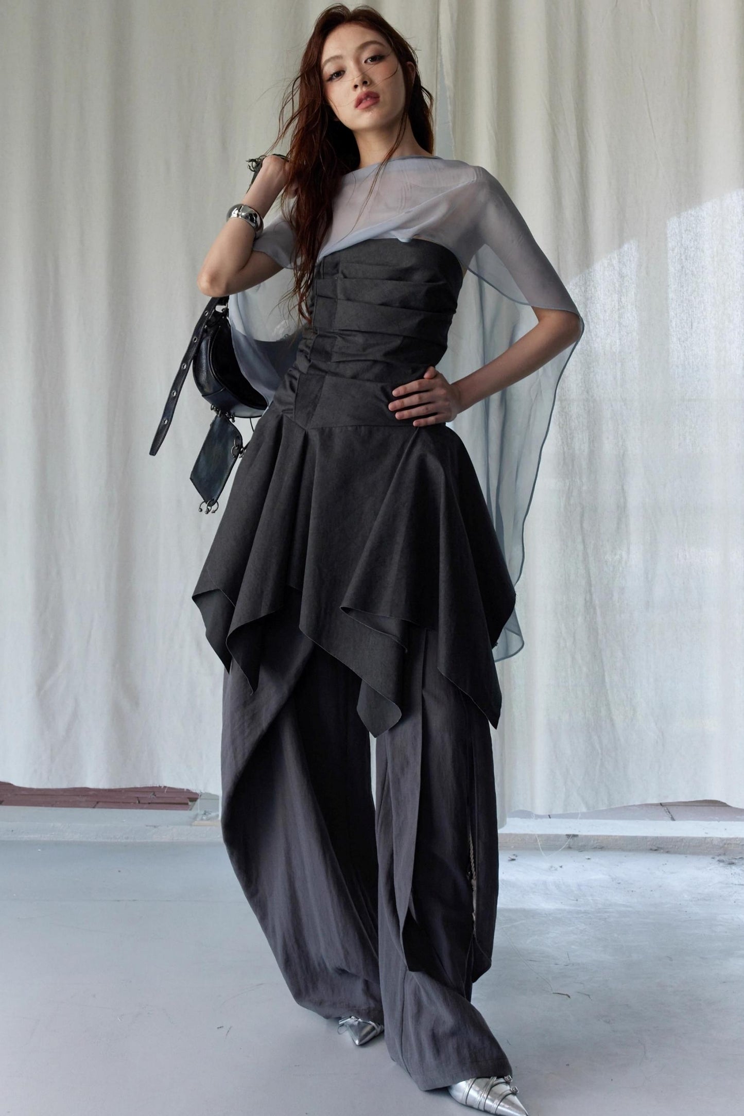 Lace-Trimmed Wide-Leg Culottes