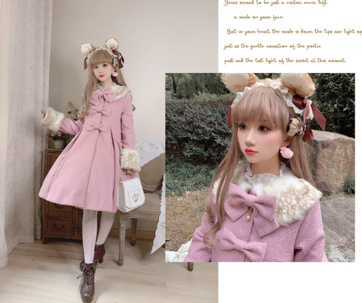Unideer - Casual Lolita Winter Wool Down Coat Multicolors