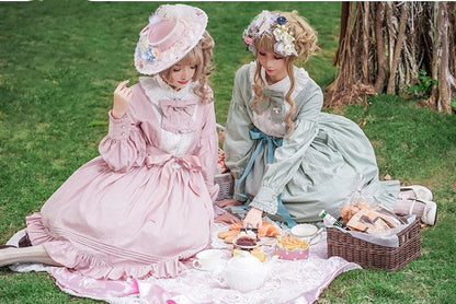 Chess Story - Vintage Lolita Long Sleeve OP Dress