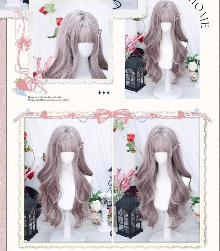 Dalao Home - Yunyi - Grey-purple Lolita Wig Sweet Long Curls Wig