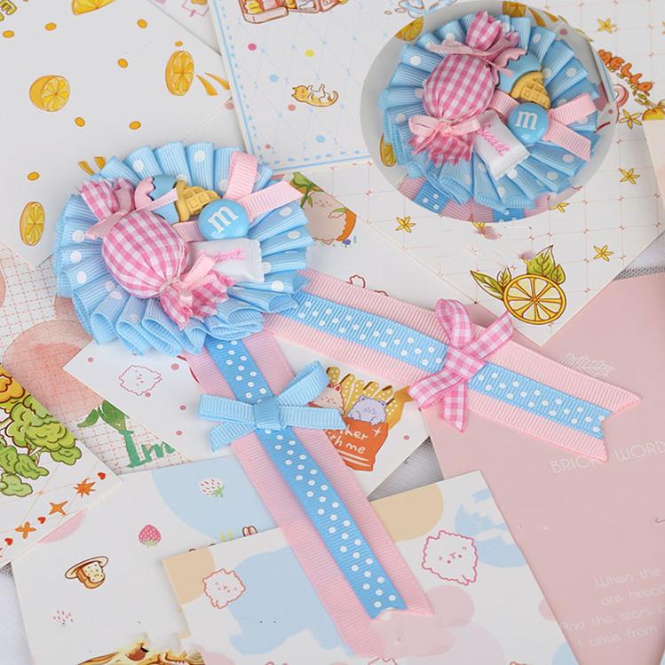 Manmeng - Pink and Blue Sweet Lolita Bow Headwear