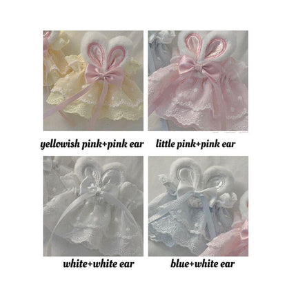 Roji roji - Cute Lolita Bunny Ears Cuffs Lace Summer Butterfly Hand Sleeves