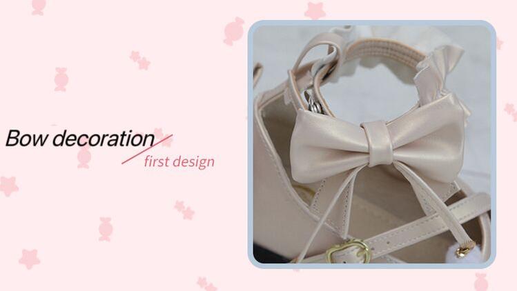Fairy Godmothe - Preppy Style Flat Shoes Mid Heel Round Toe Lolita Shoes