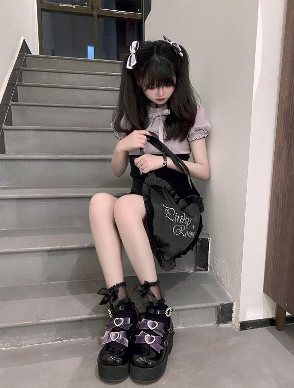 Sheep Puff - Sweet Lolita Heel Punk Platform Shoes