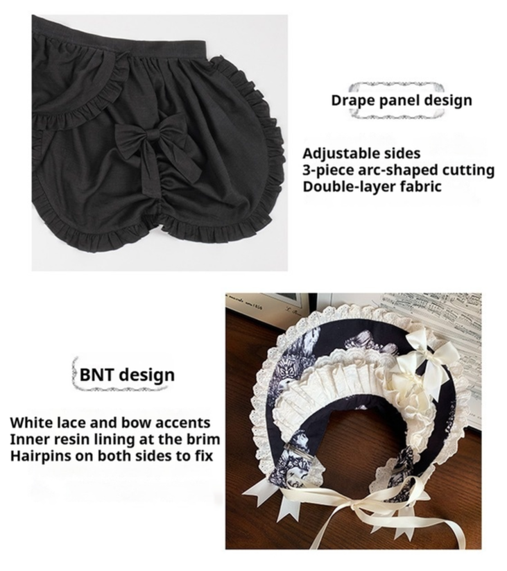 With PUJI - Doll Night - Vintage Twin Lolita OP Dress Embroidered Doll Dress