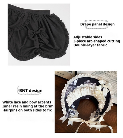 With PUJI - Doll Night - Vintage Twin Lolita OP Dress Embroidered Doll Dress