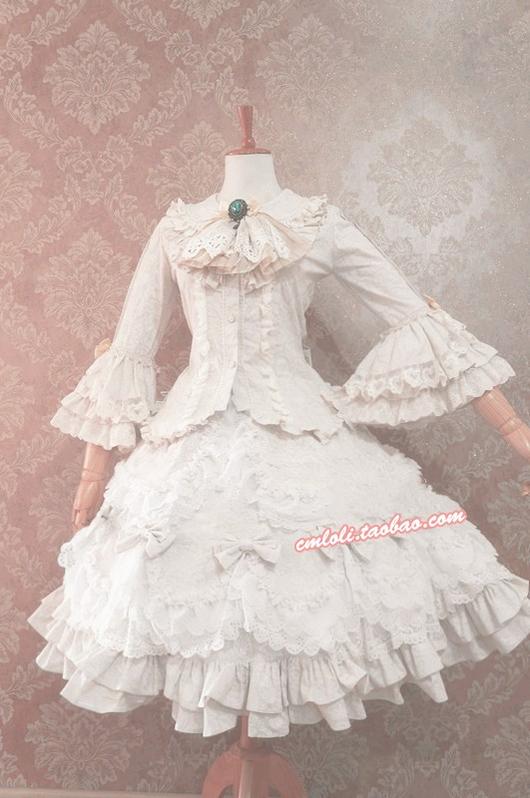 Strawberry Witch - Flower Wedding Lolita Pure White Romantic Full Set