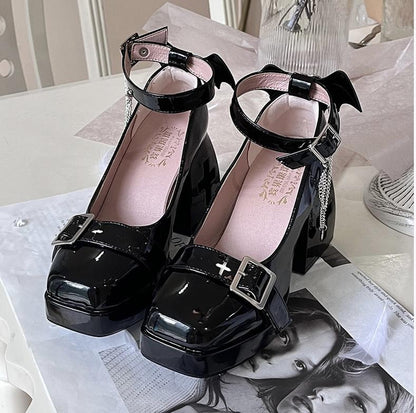 Bingo Lulu - Late Century Sweetheart - Punk Lolita High Heels Mary Jane Lolita Shoes