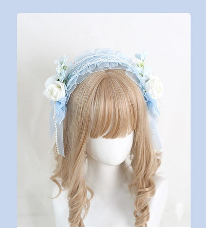 Xiaogui - Elegant Lolita Floral Lace Handmade Headband