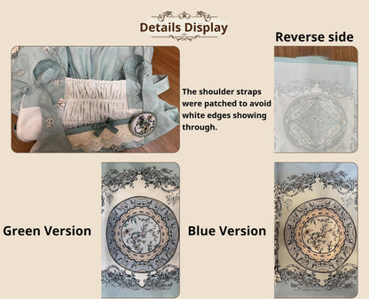 DreamWhale - Small Porcelain Plate - Classic Lolita JSK Printed Dress