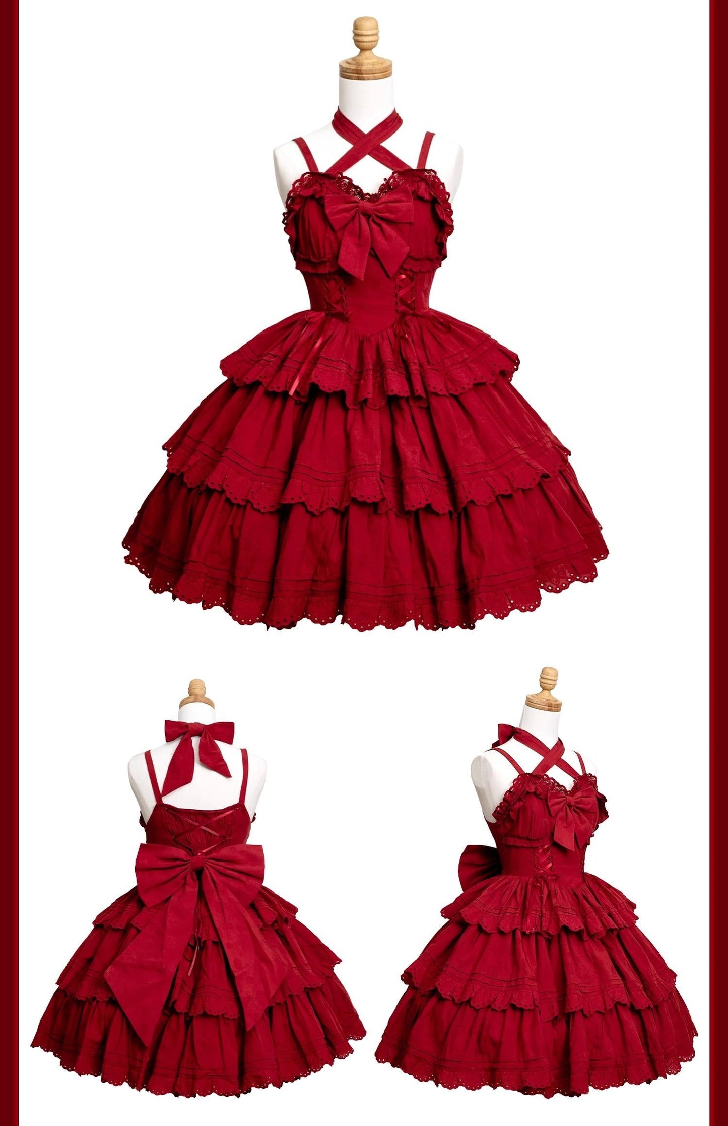 MEEKWIND - Miss Flora - Cotton Sweet Lolita Dress Set Doll-like OP and JSK