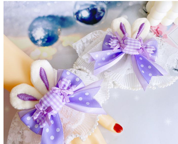 Sweetheart Endless - Sweet Lolita Cuffs Handmade Multicolor Rabbit Ears