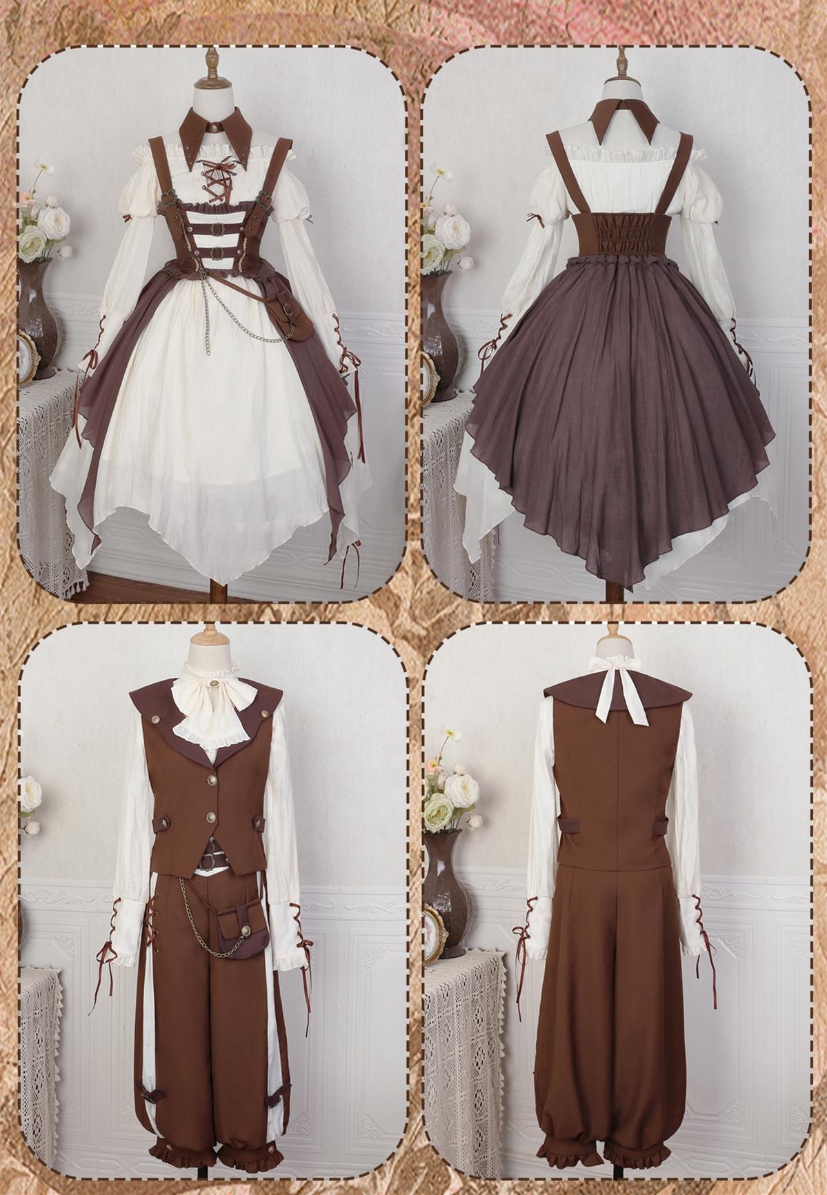 Letters from Unknown Star - Pirate Guide - Vintage Lolita Suit Vest JSK Dress