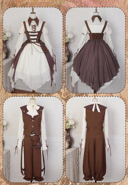 Letters from Unknown Star - Pirate Guide - Vintage Lolita Suit Vest JSK Dress