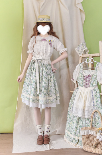 Miss Point - Little Anna - Elegant Lolita Cotton Puff Sleeve Blouse