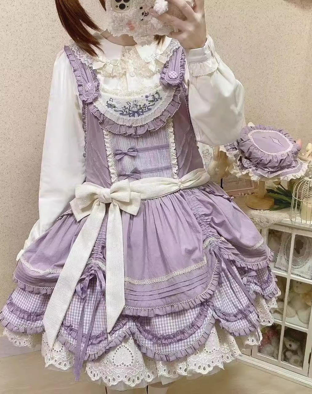 MIST - Grace Deer - Sweet Lolita Blouse with Peter Pan Collar and Long Sleeves