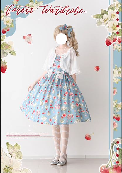 Forest Wardrobe - Summer Berry Picture Book - Elegant Lolita Thin Cardigan Ruffled Sleeve Innerwear Solid Color