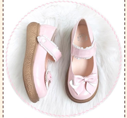 Lixing Luo - Cute Milkmaid Round Toe Multicolor Lolita Shoes