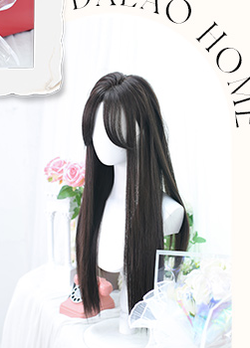 Dalao Home - Ballet - Sweet Long Straight Black Brown Wig