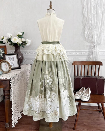 Designer's Gift - Morning Moments - Summer Lolita-inspired Chinese-style Skirt Set