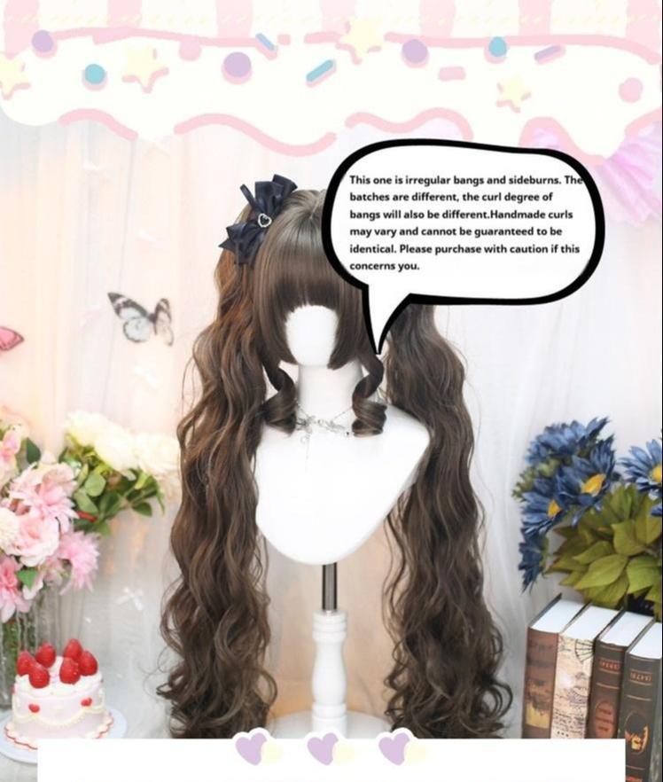 Dalao Home - Curly Lolita Wig Double Ponytails Natural Wig
