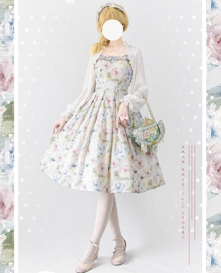 Forest Wardrobe - Forest Basket 3.0 - Vintage Lolita JSK Dress for Summer