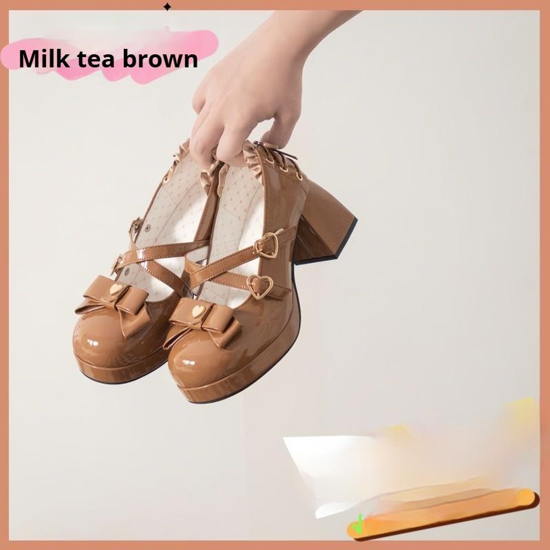 Milk Bun Bunny - Sweet Lolita High Heel Bow Princess Lolita Shoes