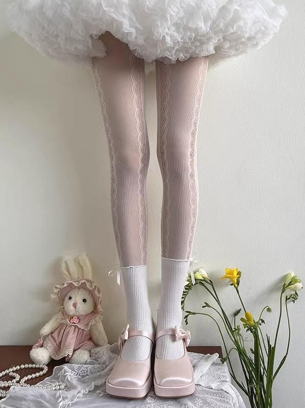 WAGUIR - Sweet Lolita Lace Patchwork Pantyhose
