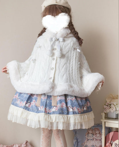 MIST - Sweet Bliss - Sweet Lolita Cape Winter Lolita Sweater Coat