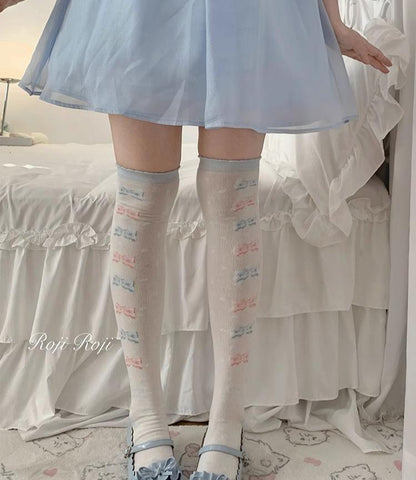 Roji Roji - Winter Lolita Thigh High Socks Slim Leg Socks