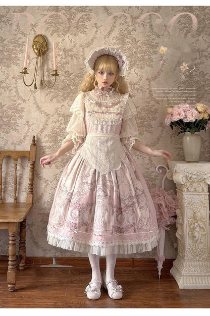 Urtto - Rococo - Spring Vintage Doll Lolita OP Dress with Light Upper