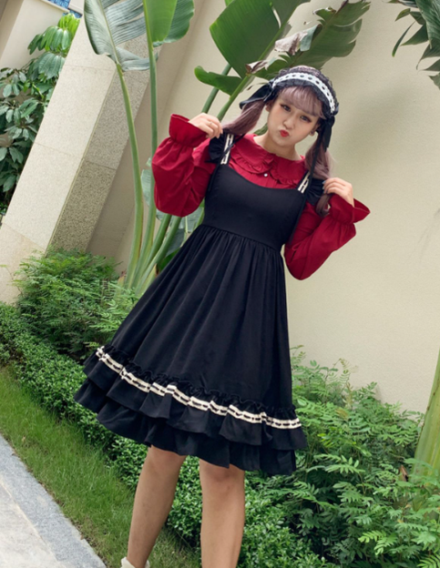 Niu Niu - Plus Size Lolita Blouse Long Sleeve Shirt