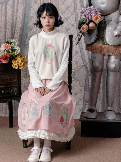 Half turtleneck cotton bottoming shirt 【s0000003604】